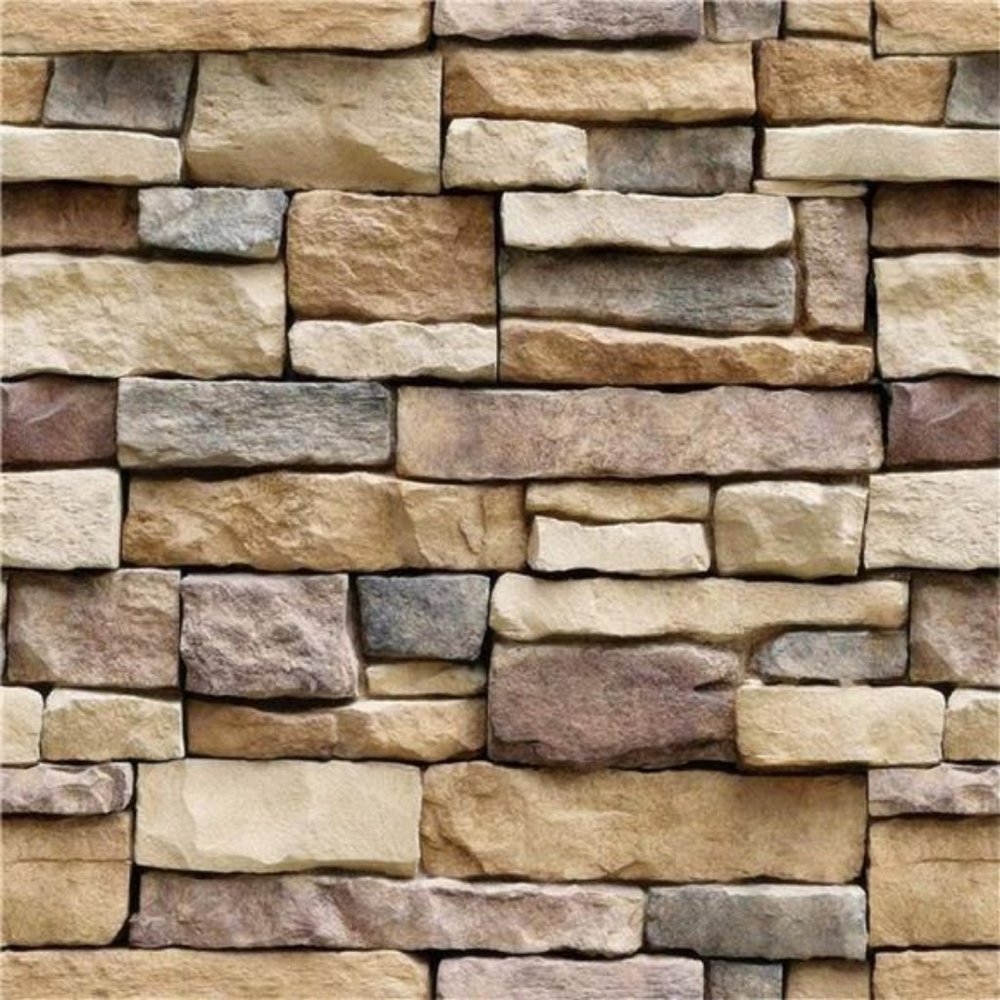 24inches Wide Peel and Stick Wallpaper Stone Brick Wallpaper